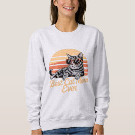 Beste Katze Mama je Sweatshirt - Coole Katze mit S