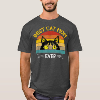 Beste Katze Mama je Vintag Funny Cat Mommy Mother T-Shirt