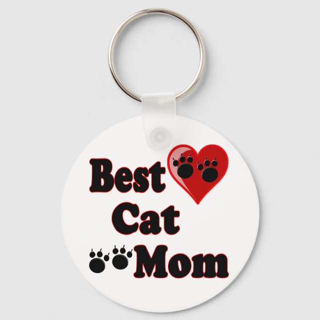 Beste Katze-Mama-Merchandise für Mutter Schlüsselanhänger (Vorderseite)