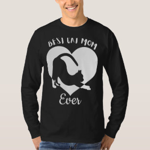 Beste Katze Mama Niedlich Schwarze Katzen Vintag W T-Shirt
