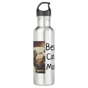 Beste Katze Mama Papa Cat Foto Namensgeschenk Vorl Edelstahlflasche