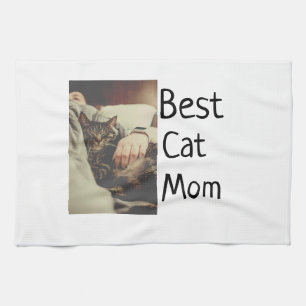 Beste Katze Mama Papa Cat Foto Namensgeschenk Vorl Geschirrtuch