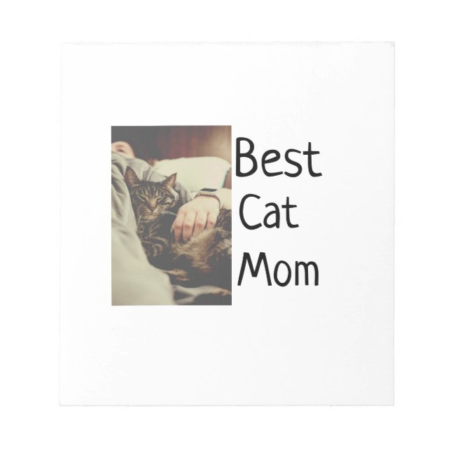 Beste Katze Mama Papa Cat Foto Namensgeschenk Vorl Notizblock (Vorderseite)