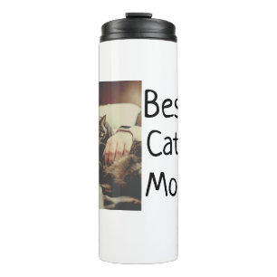 Beste Katze Mama Papa Cat Foto Namensgeschenk Vorl Thermosbecher