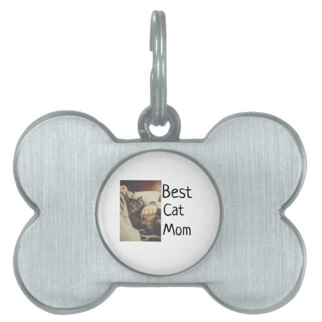 Beste Katze Mama Papa Cat Foto Namensgeschenk Vorl Tiermarke (Vorderseite)