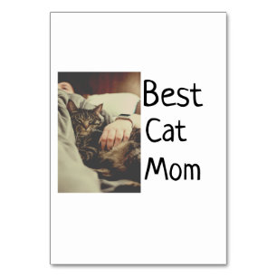 Beste Katze Mama Papa Cat Foto Namensgeschenk Vorl Tischnummer