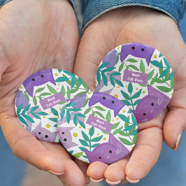 Beste Katze Mutter Katzen und Äste Button