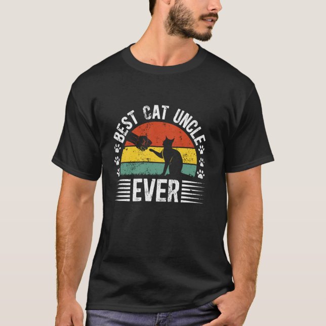 Beste Katze Onkel je Katze Lover Onkel Cat Onkel L T-Shirt (Vorderseite)