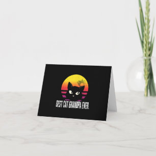 Beste Katze Opa je Cat Retro Geschenk Karte