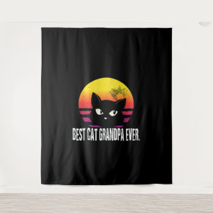 Beste Katze Opa je   Cat Retro Geschenk Wandteppich