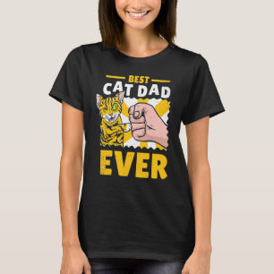 Beste Katze Pfote Faust Papa Vatertag Katze Pullov T-Shirt