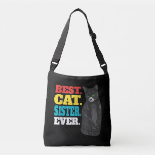 Beste Katze Schwester je Niedlich Kitty Cat Lover Tragetaschen Mit Langen Trägern