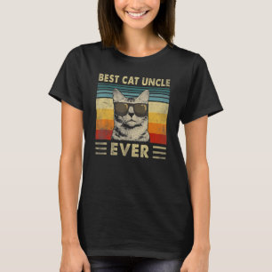 Beste Katze UnOnkel je Vintag Retro Katzenkatze Va T-Shirt
