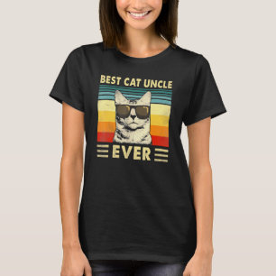 Beste Katze UnOnkel je Vintag Retro Katzenkatze Va T-Shirt