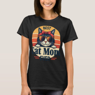 Beste Katzen-Mama je Vintage Katzen Mama T-Shirt