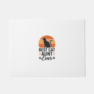 Beste Katzen-Tante überhaupt Vintage-Sonnenunterga Fußmatte
