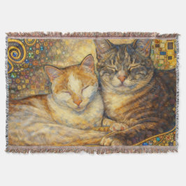 Beste Katzenfreunde, inspiriert von Klimt Decke