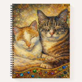 Beste Katzenfreunde, inspiriert von Klimt Notizbuch