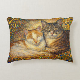 Beste Katzenfreunde Klimt-inspiriert Dekokissen