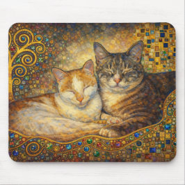 Beste Katzenfreunde Klimt-inspiriert Mousepad