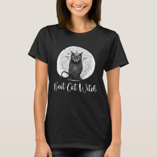 Beste Katzenhexe Schwarze Katzenhexen Pentagramm T-Shirt