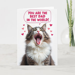 Beste Katzenkunstkarte für Väter Karte