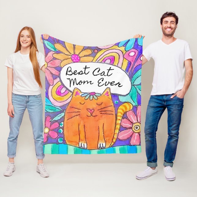 Beste Katzenmutter Aller Katzenliebhaber-Geschenk  Fleecedecke (Beispiel)