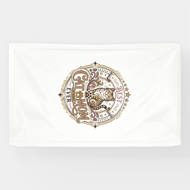 Beste Katzenmutter Aller Zeiten Katzenmutter Vater Banner (Horizontal)
