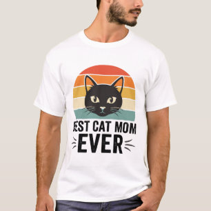 Beste Katzenmutter Aller Zeiten Retro Katzen Gesic T-Shirt