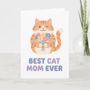 Beste Katzenmutter Aller Zeiten Tabby-Katze Grafik Karte