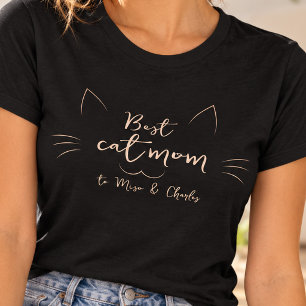 Beste Katzenmutter Benutzerdefinierte Namen Cute F T-Shirt