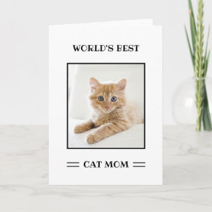 Beste Katzenmutter der Welt, individuelles Foto, p Karte
