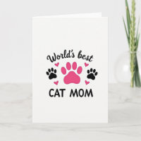 Beste Katzenmutter der Welt Kunstkarte