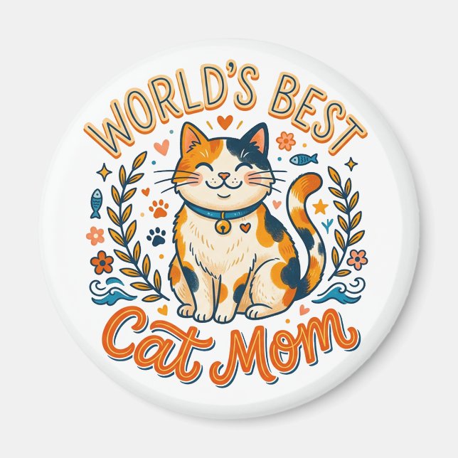 Beste Katzenmutter der Welt!   Magnet (Vorne)