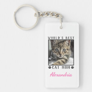 Beste Katzenmutter der Welt Pfotenabdrücke Bilderr Schlüsselanhänger