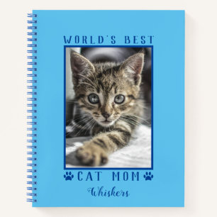 Beste Katzenmutter der Welt Pfotenabdrücke Haustie Notizbuch