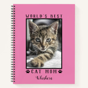 Beste Katzenmutter der Welt Pfotenabdrücke Haustie Notizbuch