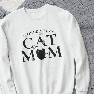 Beste Katzenmutter der Welt Pfotenabdrücke Süßer S Sweatshirt