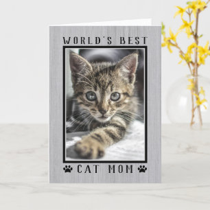 Beste Katzenmutter der Welt Rustikales Muttertagsf Karte