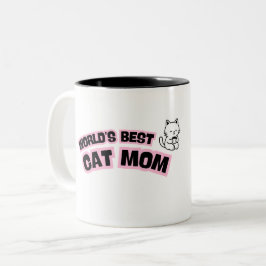Beste Katzenmutter der Welt  Zweifarbige Tasse
