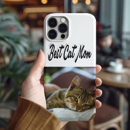 Beste Katzenmutter-Foto Schwarzschrift Case-Mate iPhone Hülle