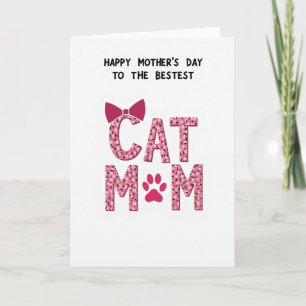 Beste Katzenmutter-Illustrationskarte Karte