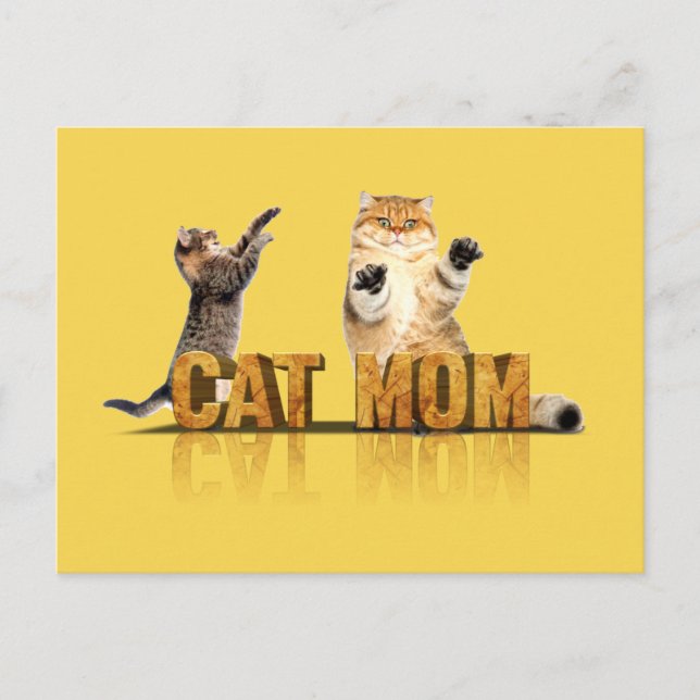 Beste Katzenmutter je | Katzenmama Postkarte (Vorderseite)