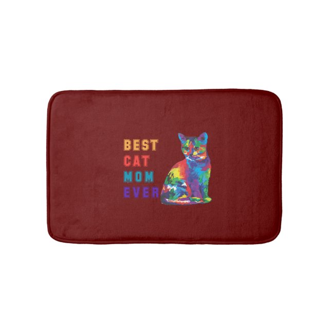 Beste Katzenmutter je Text multicolor niedlich Kat Badematte (Vorderseite)