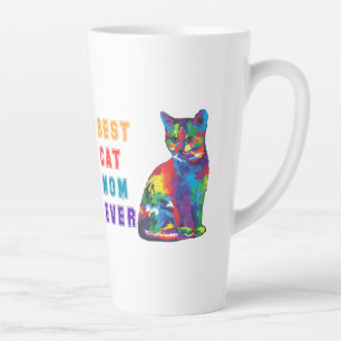 Beste Katzenmutter je Text multicolor niedlich Kat Milchtasse