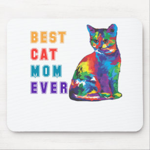 Beste Katzenmutter je Text multicolor niedlich Kat Mousepad