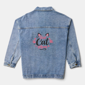 Beste Katzenmutter Jeansjacke