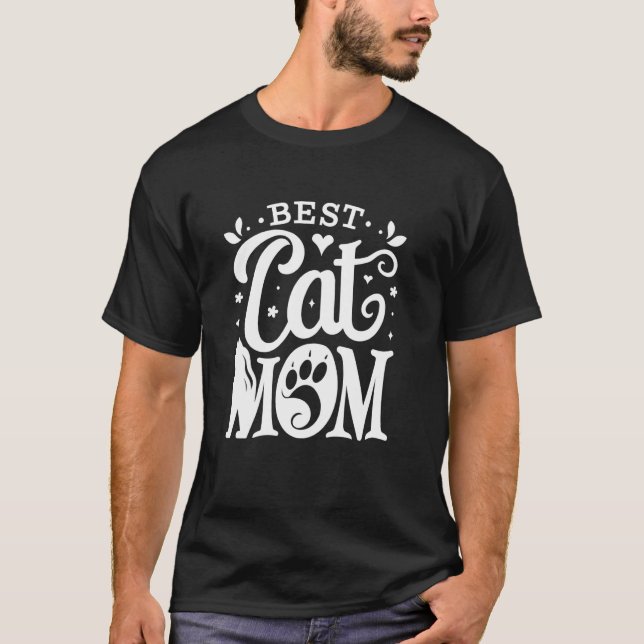 Beste Katzenmutter Katzenmama Mutter Katze T-Shirt (Vorderseite)