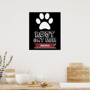 Beste Katzenmutter, Mama Mama personalisieren Name Poster