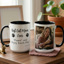 Beste Katzenmutter Pfoten Haustier Foto Kaffee